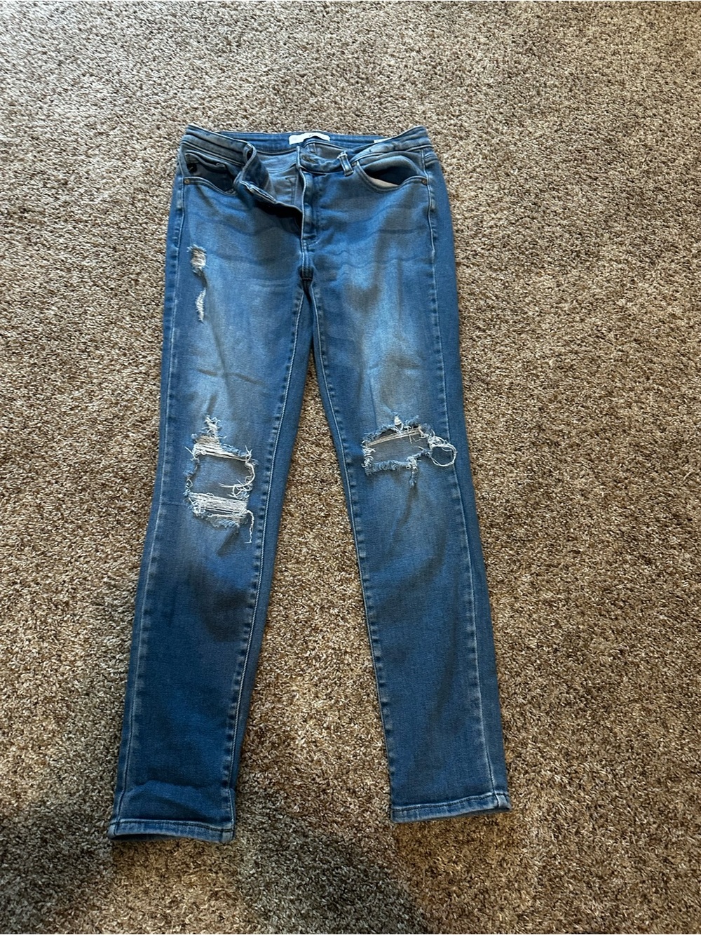 KanCan Blue Distressed Skinny Jeans